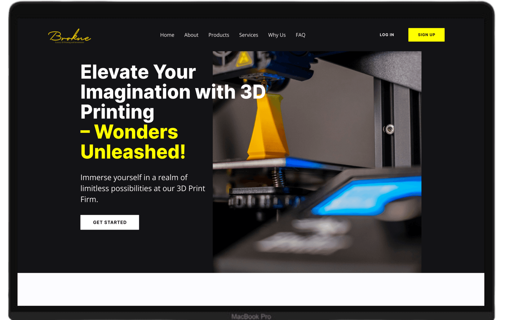 Luxury 3D Printing Service Website